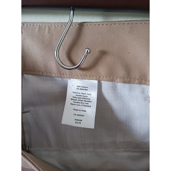 Talbots Curvy‎ Crop Pants Stretch Straight Leg Pockets Beige Size 6 - Picture 5 of 6